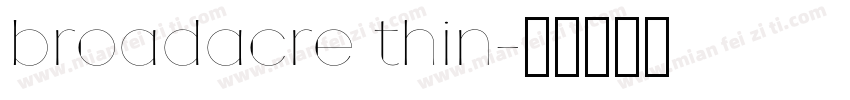 broadacre thin字体转换